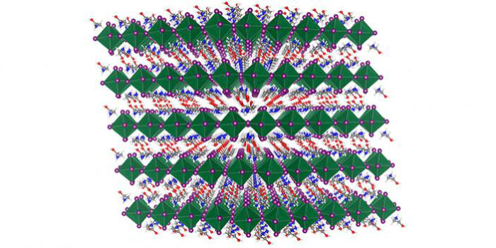 Фото: Кристаллическая структура двумерного гибридного перовскита с длительным временем охлаждения горячего носителя. © 2019 Июнь Инь